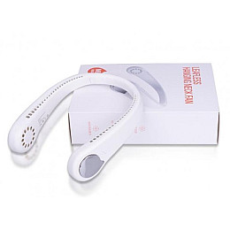 Портативный вентилятор на шею No Brand Neck Cooler с аккумулятором 4000 mAh Белый (2104618524)