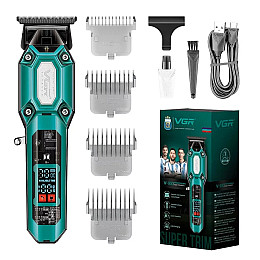 Машинка для стрижки волос VGR V-900 Barber Зелений (2527111768)
