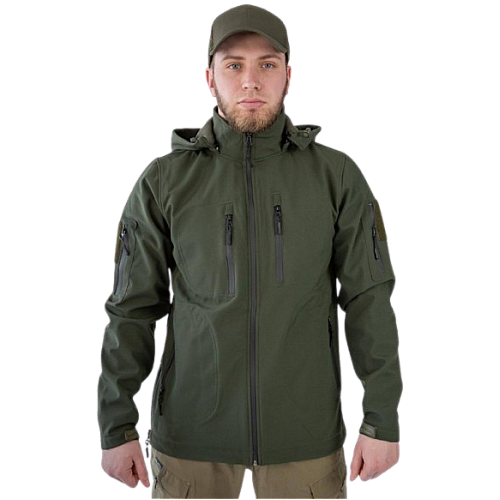 Куртка чоловіча No Brand Soft Shell M Оливковий (2545098975)