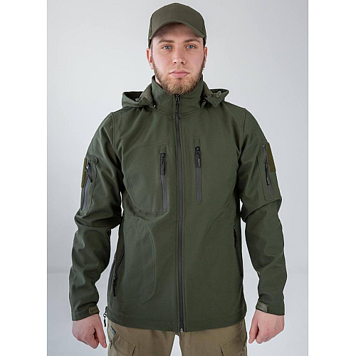 Куртка чоловіча No Brand Soft Shell 2XL Оливковий (2545104076)