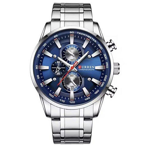 Часы мужские наручные Curren Pacific Серебристый (2561673410)
