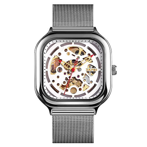 Часы мужские Skmei 9184 Скелетон Серебристый (2567580002)