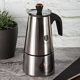 Гейзерна кавоварка Berlinger Haus Moonlight Collection 300 мл Срібляста (BH-6767)