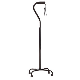 Трость регулируемая четырехопорная с большой базой MED1 SC3011 Черный металлик