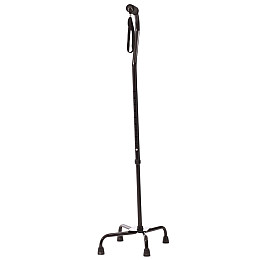 Трость регулируемая четырехопорная с большой базой MED1 SC3011 Черный металлик