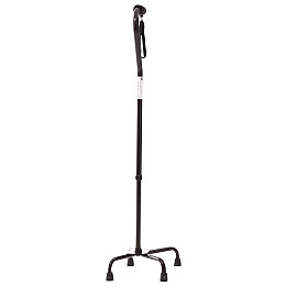 Трость регулируемая четырехопорная с большой базой MED1 SC3011 Черный металлик