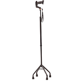 Трость регулируемая четырехопорная с усиленной базой и эргономичной ручкой MED1 SC3021 Черный