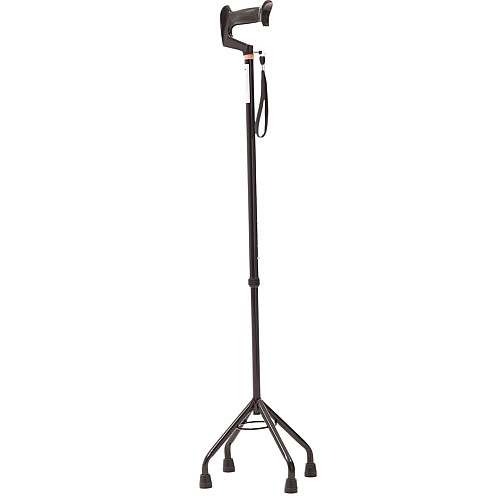 Трость регулируемая четырехопорная с усиленной базой и эргономичной ручкой MED1 SC3021 Черный