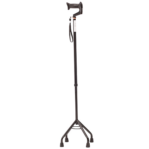 Трость регулируемая четырехопорная с усиленной базой и эргономичной ручкой MED1 SC3021 Черный
