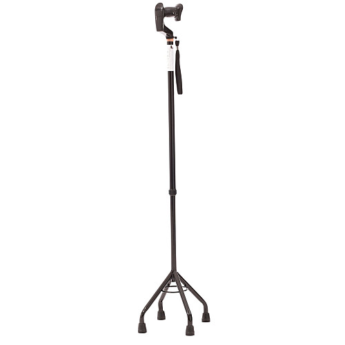 Трость регулируемая четырехопорная с усиленной базой и эргономичной ручкой MED1 SC3021 Черный