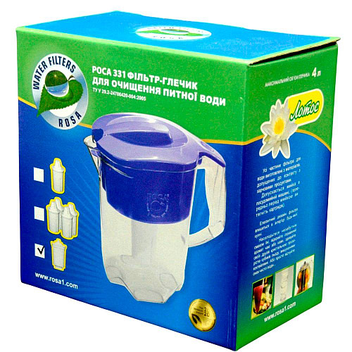 Фильтр-кувшин с картриджем Роса 331 Лотос 4 л (677)