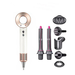 Фен-стайлер для волос Kemei Supersonic Premium Magic Hair 7в1 1600 Вт Білий (HD07ProO)