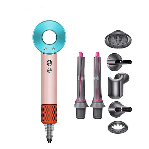 Фен-стайлер для волос Kemei Supersonic Premium Magic Hair 7в1 1600 Вт Бежевий (HD07ProM)