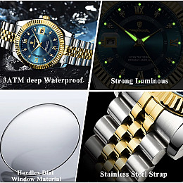 Наручні годинники Poedagar Dublin Couple 2 шт Сріблястий (3495)