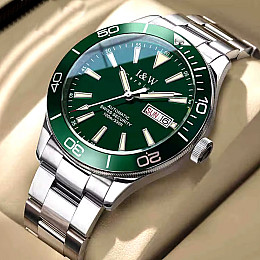 Наручні годинники чоловічі Carnival Diver 10 Bar Сріблястий (3496)