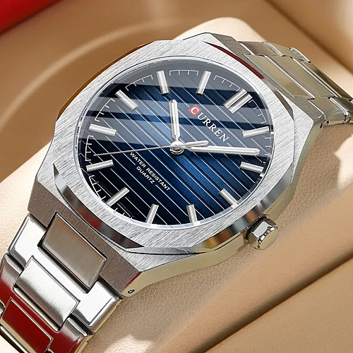 Наручні годинники чоловічі Curren Lester Сріблястий (3519)