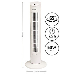 Вентилятор портативный First Austria 20х79х14,5 см Белый FA-5560-1