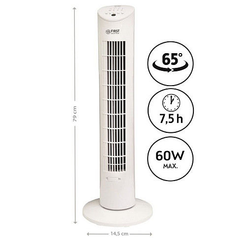 Вентилятор портативный First Austria 20х79х14,5 см Белый FA-5560-1