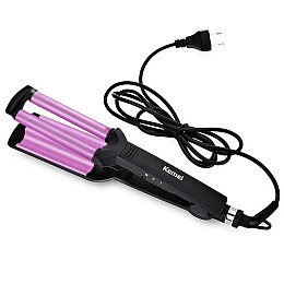 Тройна плойка Kemei JFQ-KM-2022 45 Вт Рожевий (2390000000)