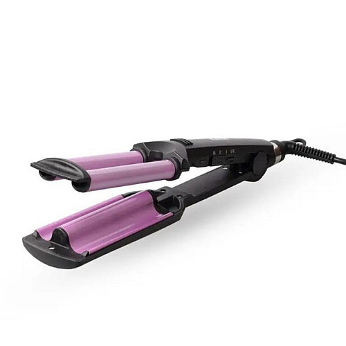 Тройна плойка Kemei JFQ-KM-2022 45 Вт Рожевий (2390000000)