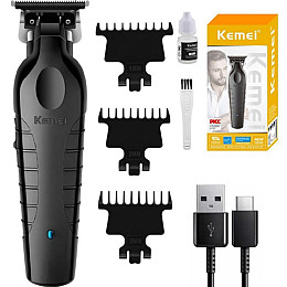 Машинка для стрижки Kemei KM-2299 USB 3 насадки Чорний (2390000001)