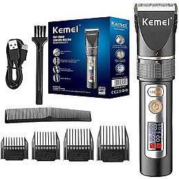 Машинка для стрижки Kemei LFJ-KM-5073 3 насадки Чорний (2390000002)