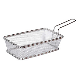 Корзина сервировочна для фрі та снеків Zhongjing 21х11,5х5,5 см Сріблястий (HP-19-11)