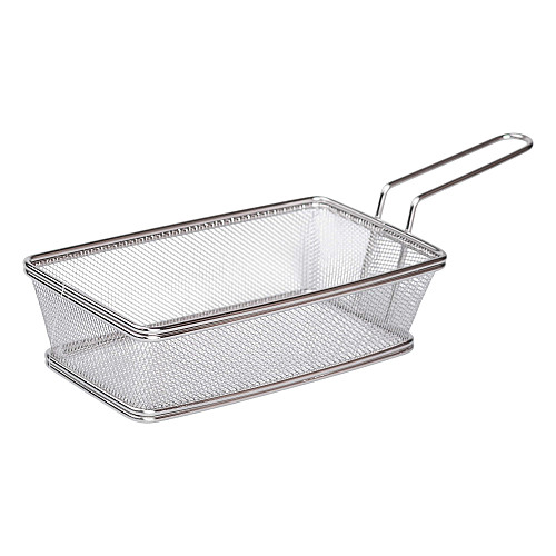 Корзина сервировочна для фрі та снеків Zhongjing 21х11,5х5,5 см Сріблястий (HP-19-11)