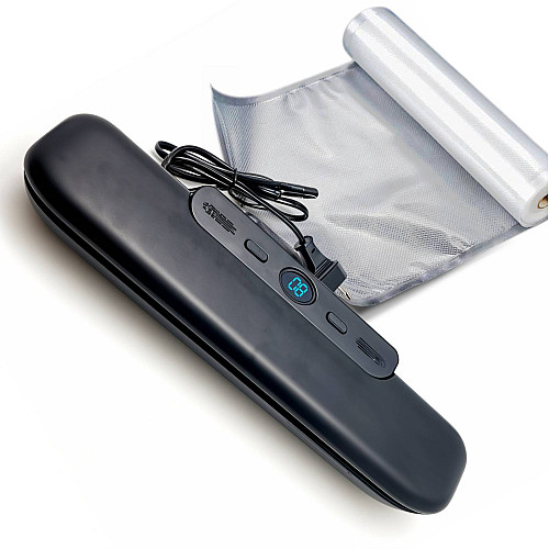 Вакууматор для пищевых продуктов No Brand 20 пакетов Черный (VSM-7912)