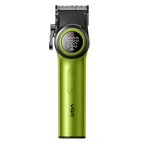 Машинка для стрижки VGR V-001 10 насадок LED Зеленый (2390000031)