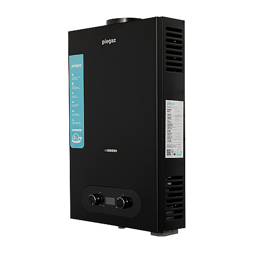 Газовий проточний водонагрівач Piegaz Hermes 59х34х14.5 см Black