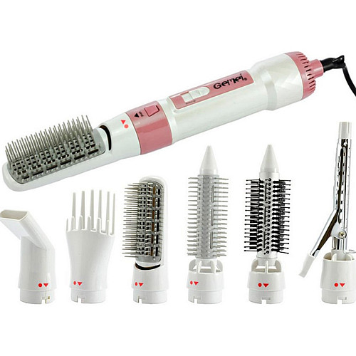 Фен-браш для укладки волос Gemei GM-4836 1200W Рожевий (2104618631)