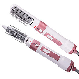 Фен-браш для укладки волос Gemei GM-4836 1200W Рожевий (2104618631)