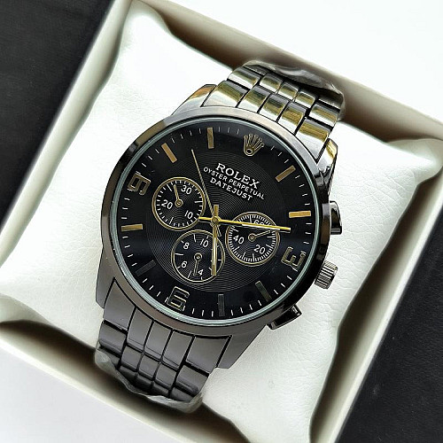 Наручні годинники чоловічі Clockhouse Rolex Чорний (IBW920BB)