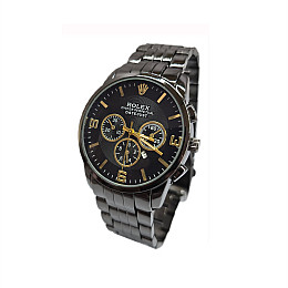 Наручні годинники чоловічі Clockhouse Rolex Чорний (IBW920BB)