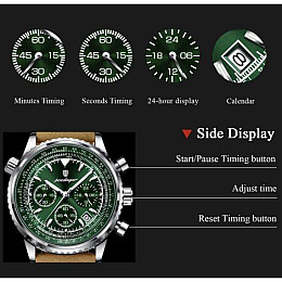 Наручні годинники чоловічі Poedagar Avalon Limited Сріблястий (2641172806)