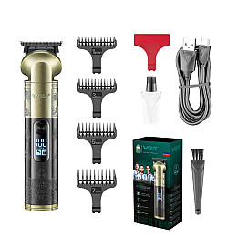 Триммер для бороди VGR V-296 LCD 1200мАч 4 насадки (2642679651)