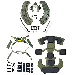 Обвіс для шолома GoPro MICH підвісна система і захисні подушки та бокові рейки ARC і шрауд Оливковий (2661259173)