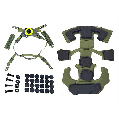 Обвес для шлема GoPro MICH подвесная система и защитные подушки и боковые рельсы ARC и шрауд Оливковый (2661259173)