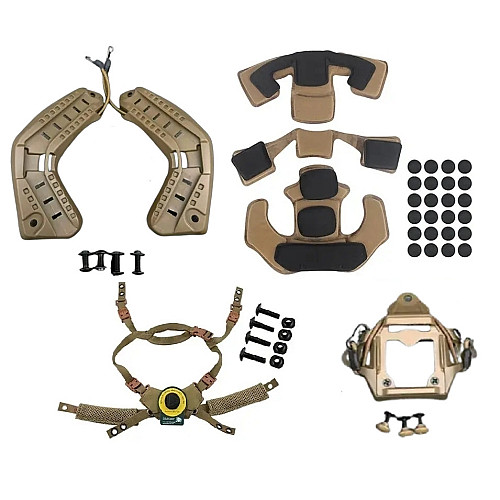 Обвіс для шолома GoPro MICH підвісна система та захисні подушки і бічні рейки ARC та шрауд Койот (2661266386)