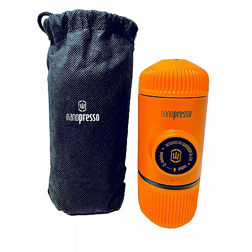 Еспресо-кавоварка Wacaco Nanopresso з чохлом 80 мл Оранжевий (2700966415)
