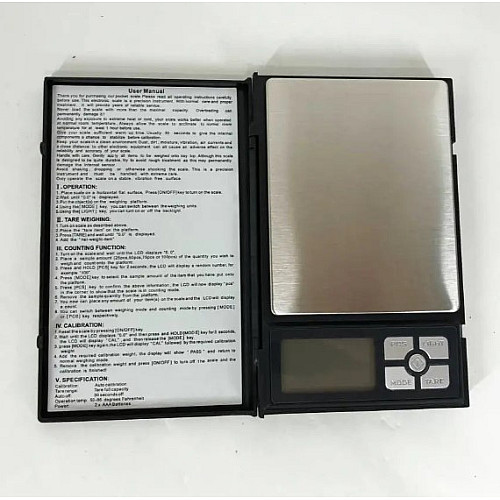 Портативные ювелирные весы Notebook Series 0.01-500 г Черный (2104618655)