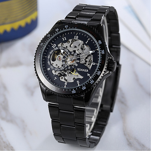 Наручні годинники чоловічі Winner Fractal Чорний (3574)