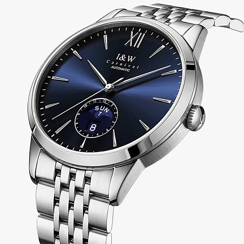 Наручні годинники чоловічі Carnival New York Сріблястий (3577)