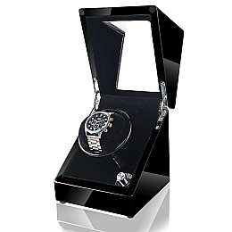 Шкатулка для автопідзаводу механічних годинників Clockhouse 24x24x21 см Чорний (IBW915B)