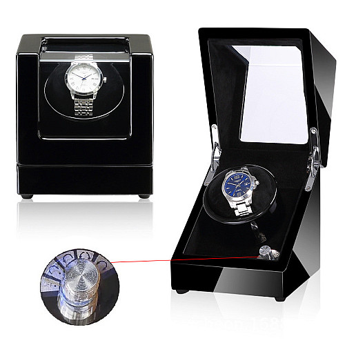 Шкатулка для автопідзаводу механічних годинників Clockhouse 24x24x21 см Чорний (IBW915B)