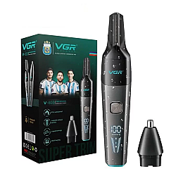 Триммер чоловічий VGR V-603 2 насадки Сірий (2746716545)
