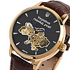 Наручные часы мужские BESTA Skeleton Gold Black Dial Золотистый (3583)
