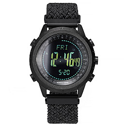 Наручні годинники чоловічі North Edge Desert Nylon Power 5BAR 2 ремінці Чорний (3590)