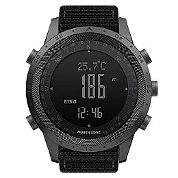 Наручні годинники чоловічі North Edge Desert Nylon Power 5BAR 2 ремінці Чорний (3590)